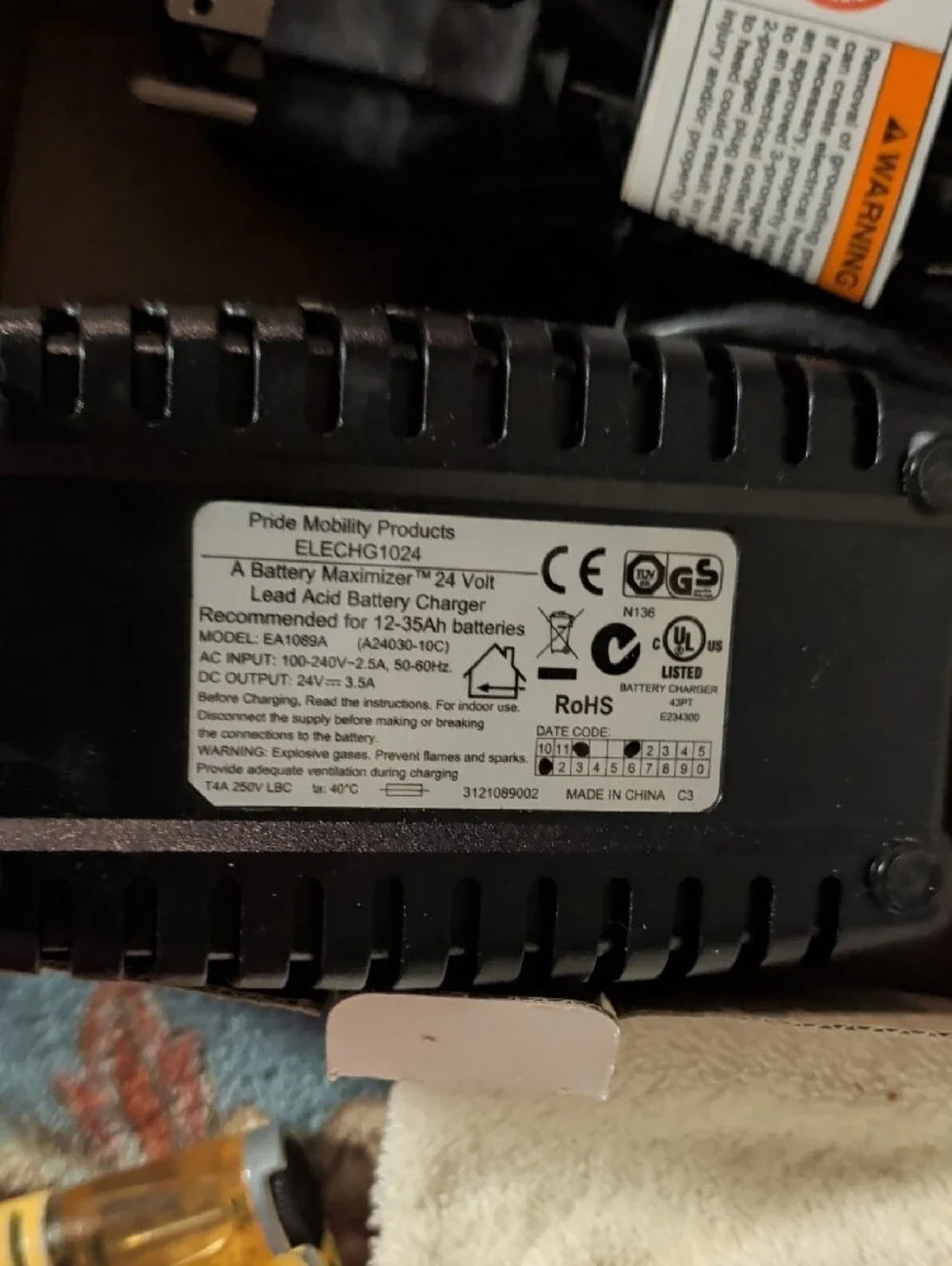 New In Box Pride Mobility Charger 24 Volts